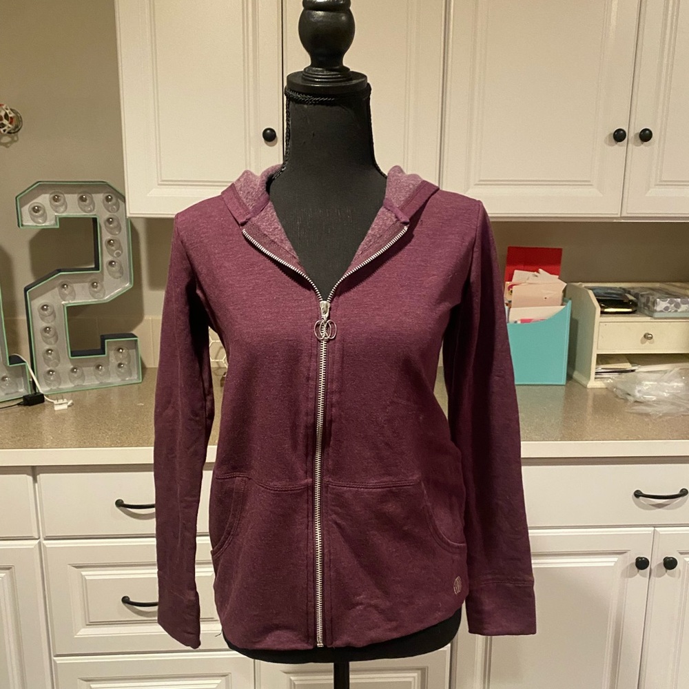 THE BALANCE COLLECTION BY MARIKA maroon zip up hoodie